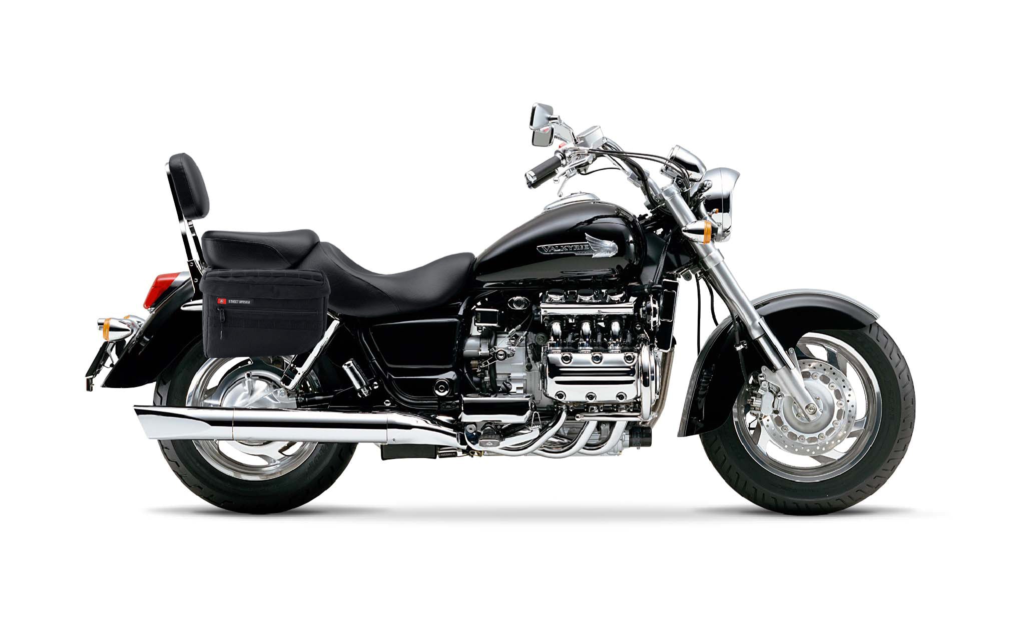 Viking Patriot Large Honda 1500 Valkyrie Standard Motorcycle Throw Over Saddlebags on Bike Photo @expand