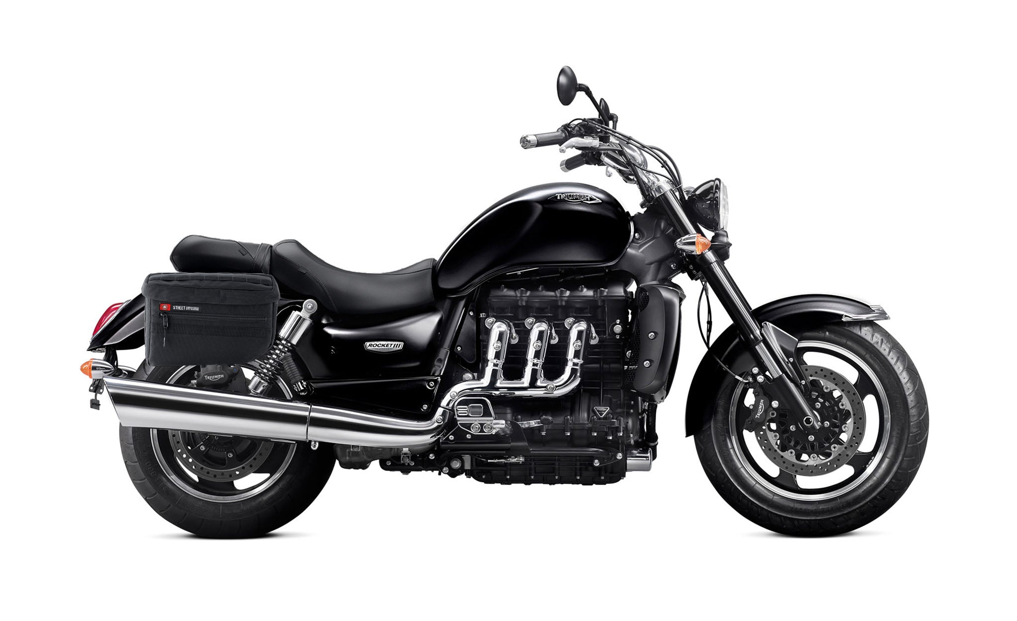 Viking Patriot Large Triumph Rocket Iii Classic Motorcycle Throw Over Saddlebags on Bike Photo @expand