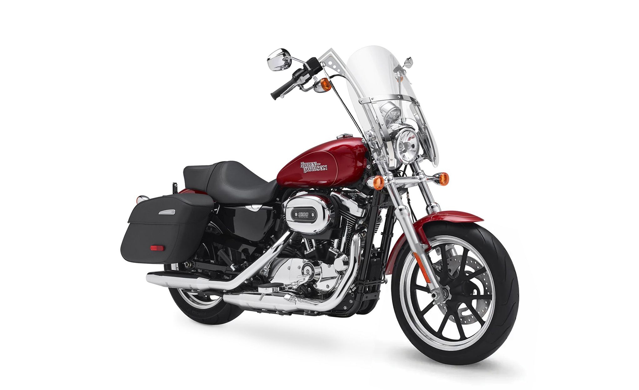 Viking Iron Born 12" Handlebar For Harley Sportster SuperLow 1200T Chrome Bag on Bike View @expand