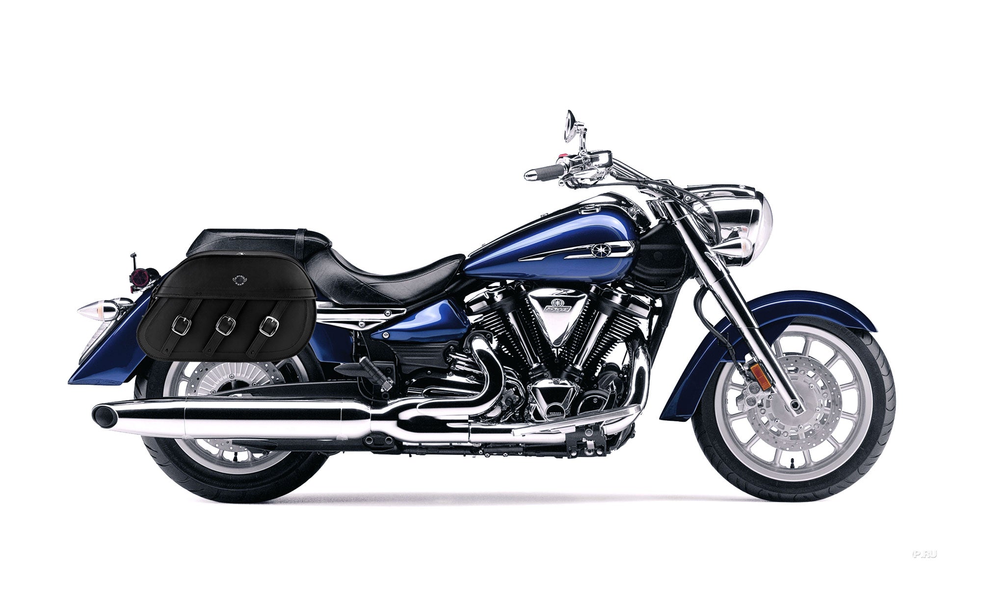 Viking Trianon Extra Large Yamaha Stratoliner Xv 1900 Leather Motorcycle Saddlebags on Bike Photo @expand