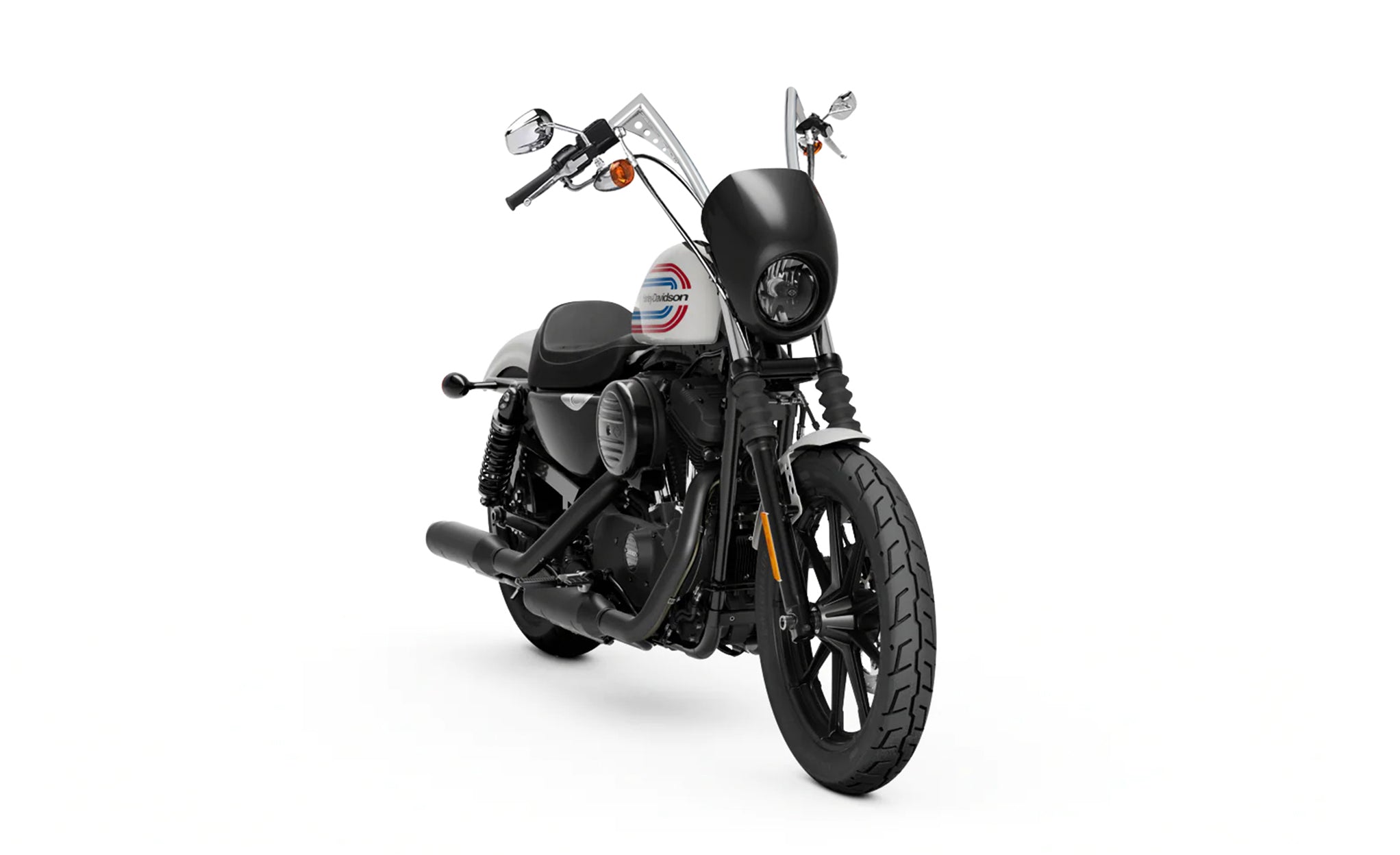 Viking Iron Born 12" Handlebar For Harley Sportster Iron 1200 Chrome Bag on Bike View @expand