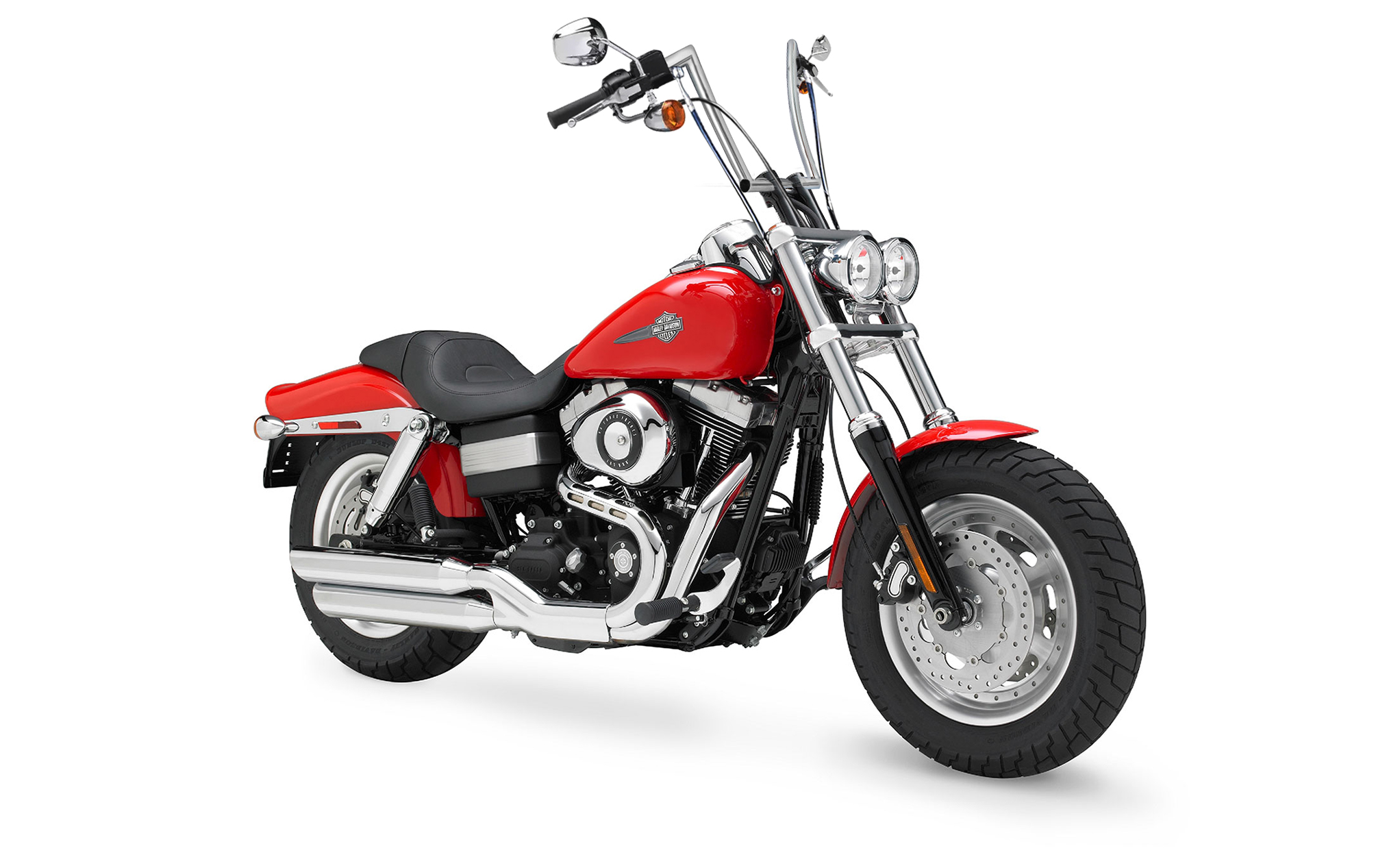Viking Iron Born 9" Handlebar for Harley Dyna Fat Bob FXDF Chrome Bag on Bike View @expand