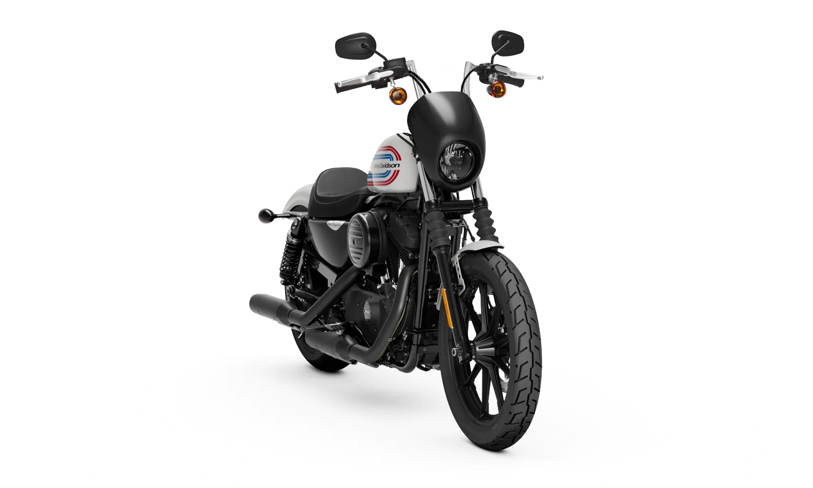 Viking Iron Born 9" Handlebar for Harley Sportster Iron 1200 Chrome Bag on Bike View @expand