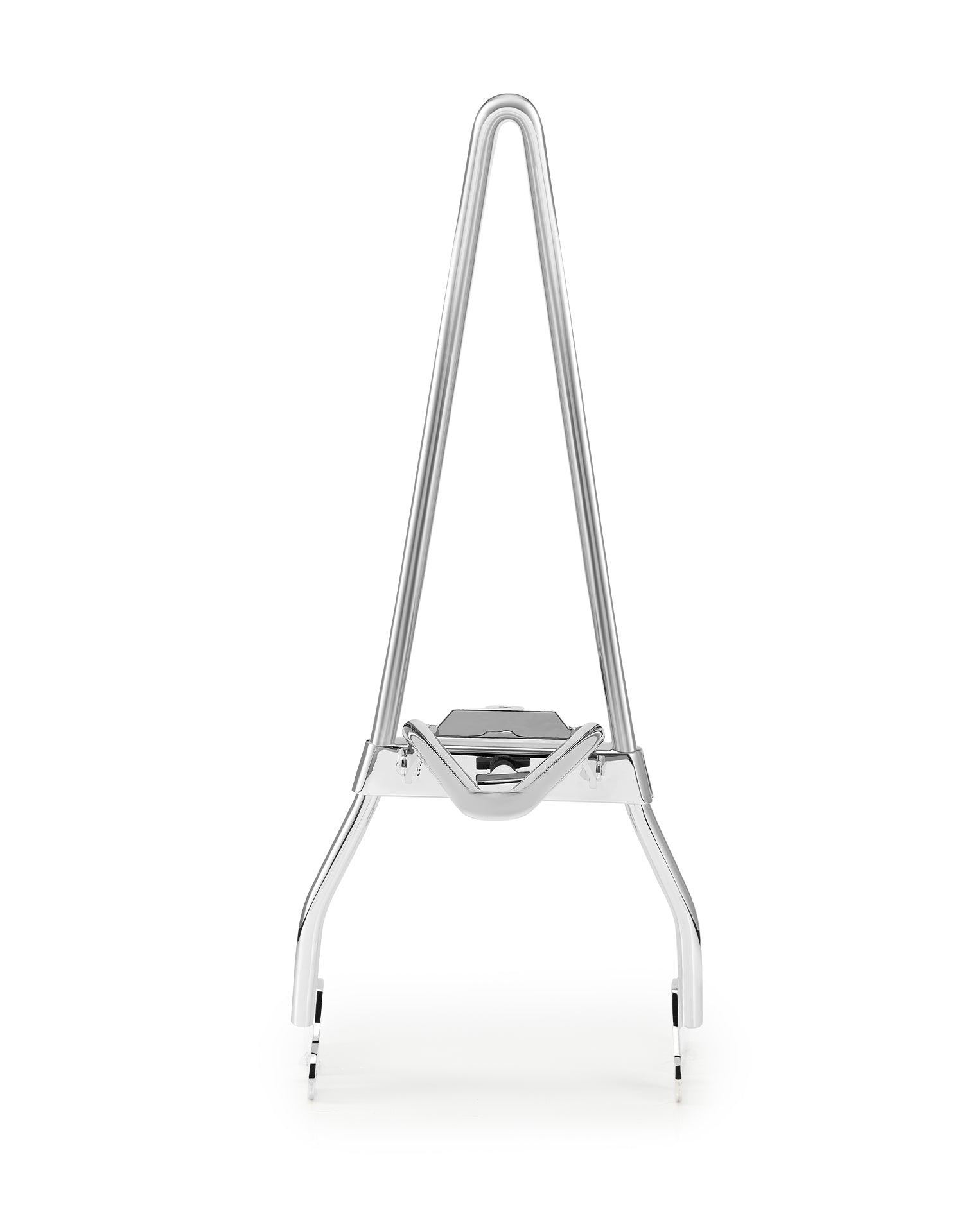 Iron Born Blade 25" Sissy Bar with Foldable Luggage Rack for Harley Sportster 883 Iron XL883N Chrome Back Side View