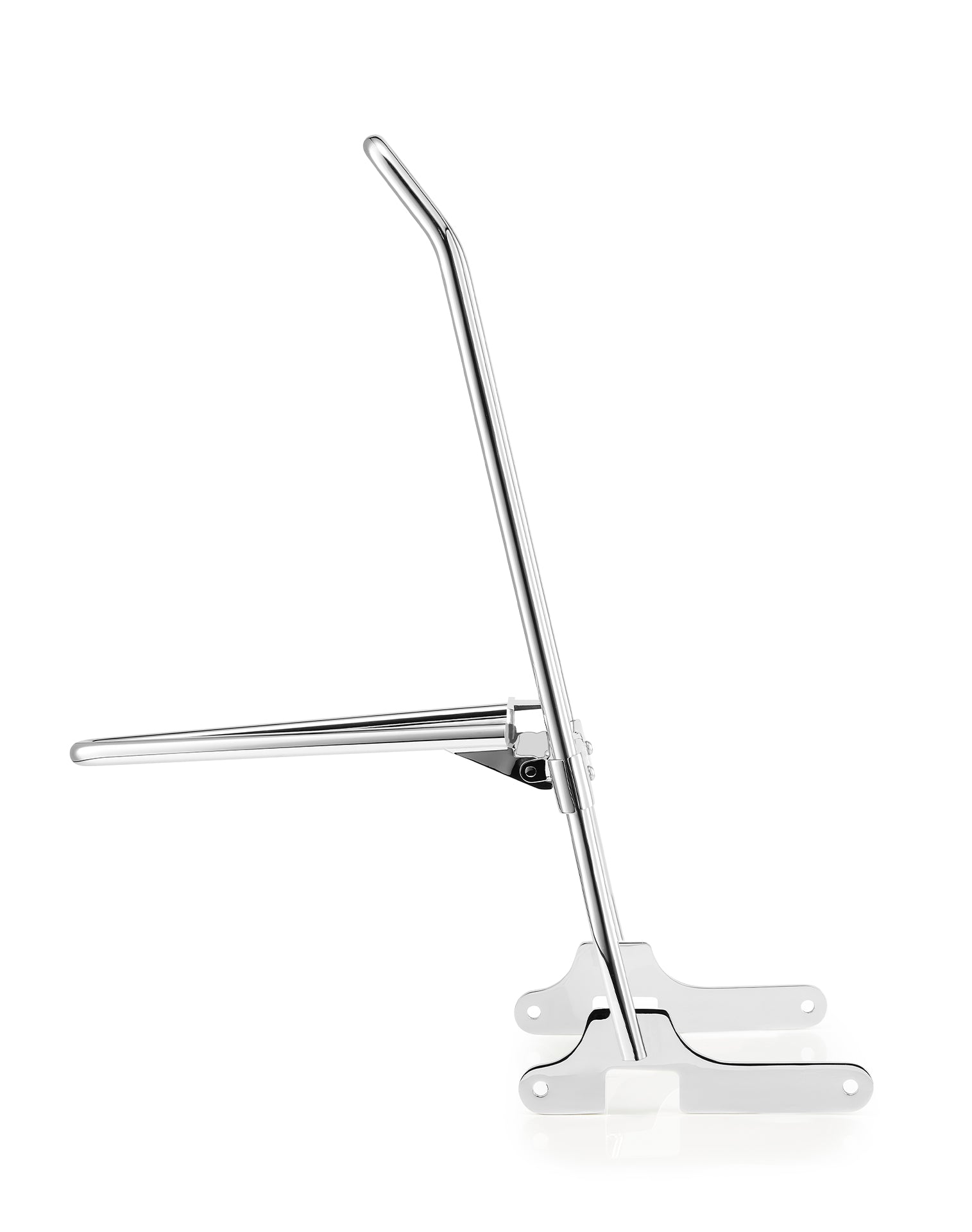 Iron Born Blade 25" Sissy Bar with Foldable Luggage Rack for Harley Sportster 883 Iron XL883N Chrome Side View