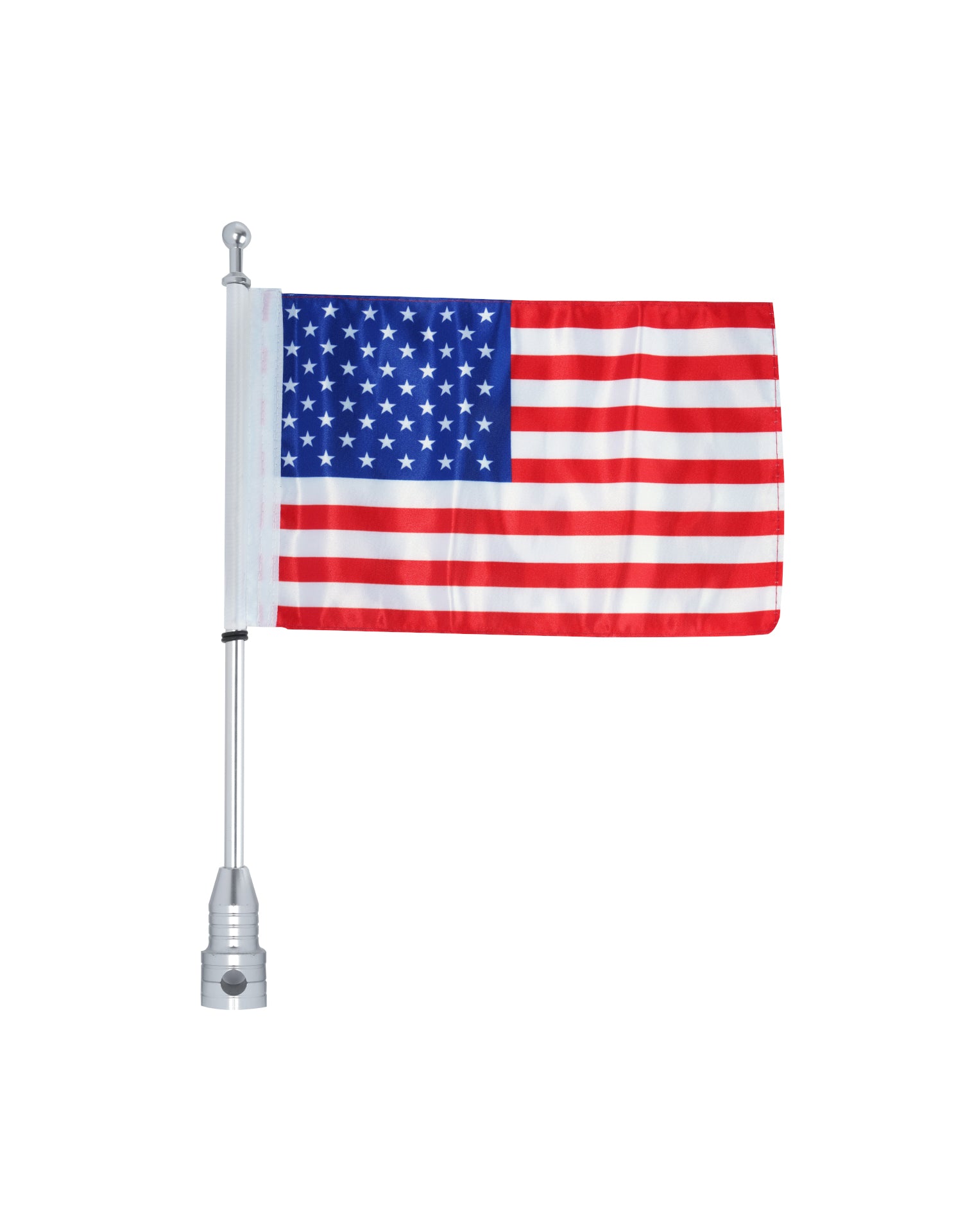 Motorcycle Flag Pole Mount and American Flag Main view