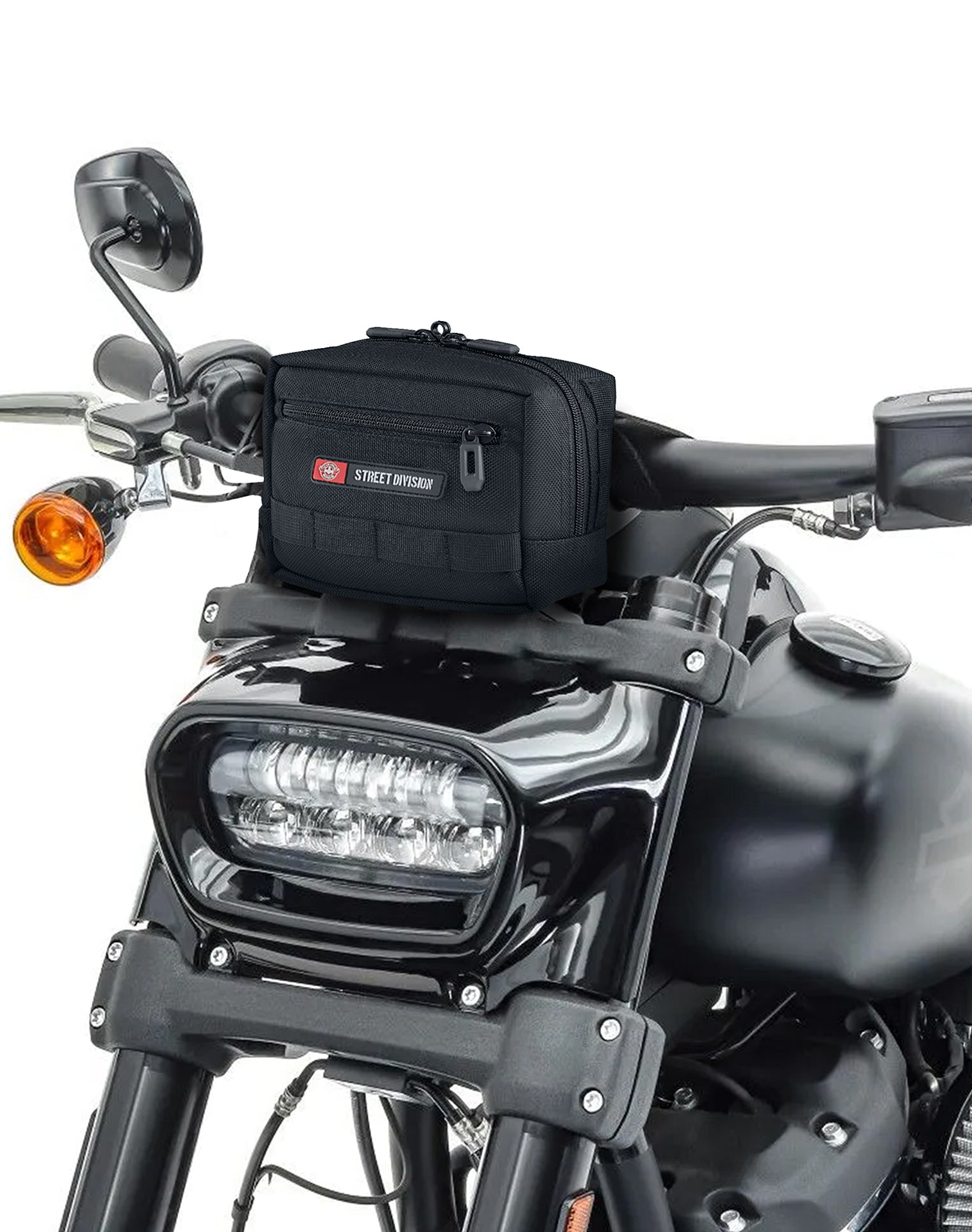 Viking Incognito Suzuki Motorcycle Handlebar Bag On Handle