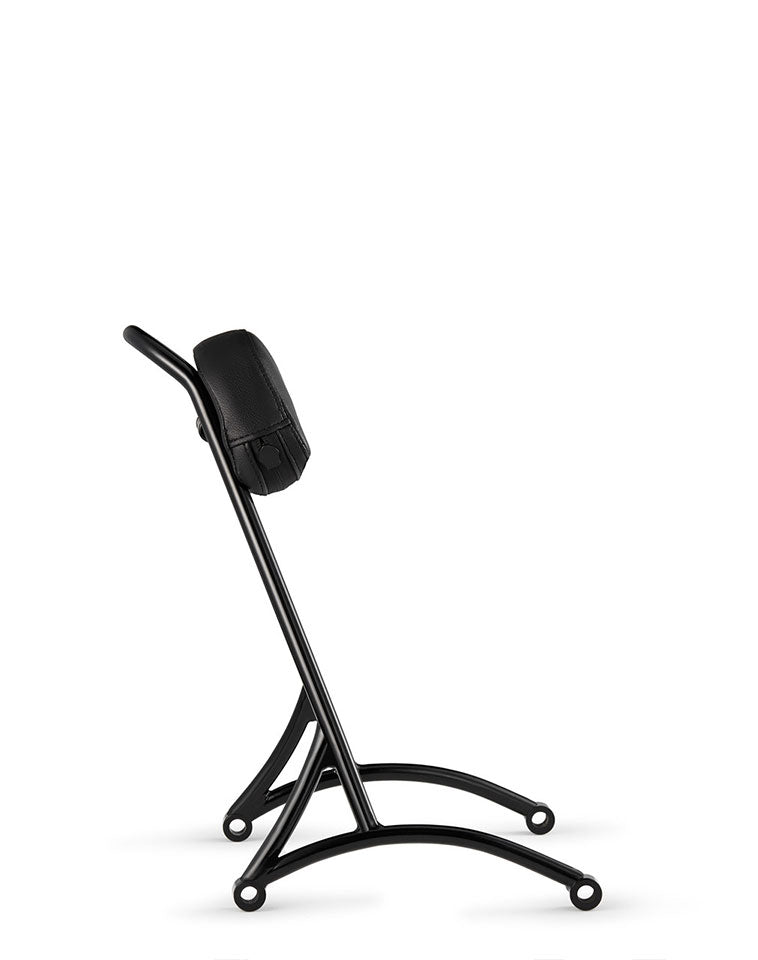 Viking Iron Born 13" Sissy Bar with Backrest Pad for Harley Sportster 883 Iron XL883N Gloss Black Side View