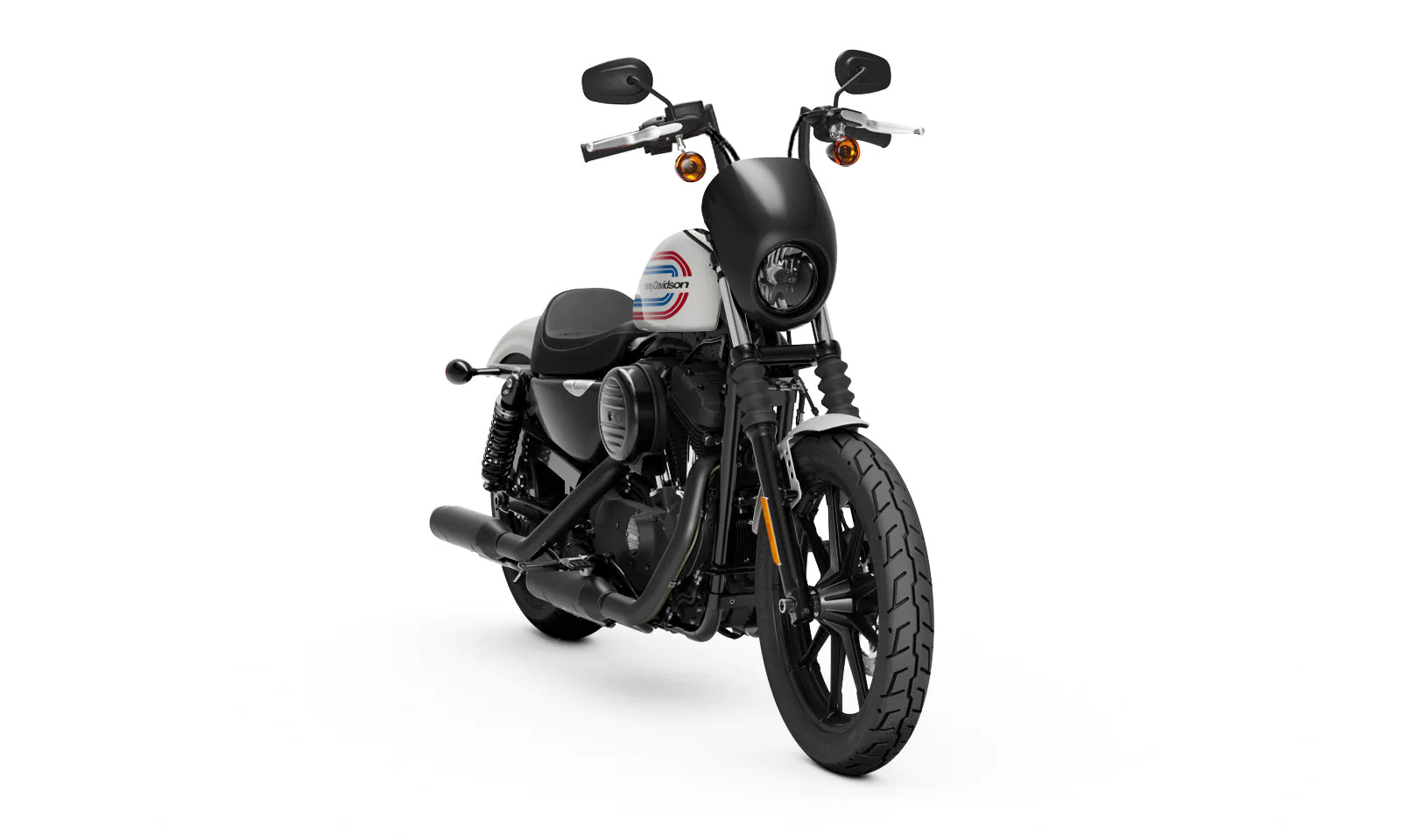 Viking Iron Born 9" Handlebar for Harley Sportster Iron 1200 Matte Black Bag on Bike View @expand