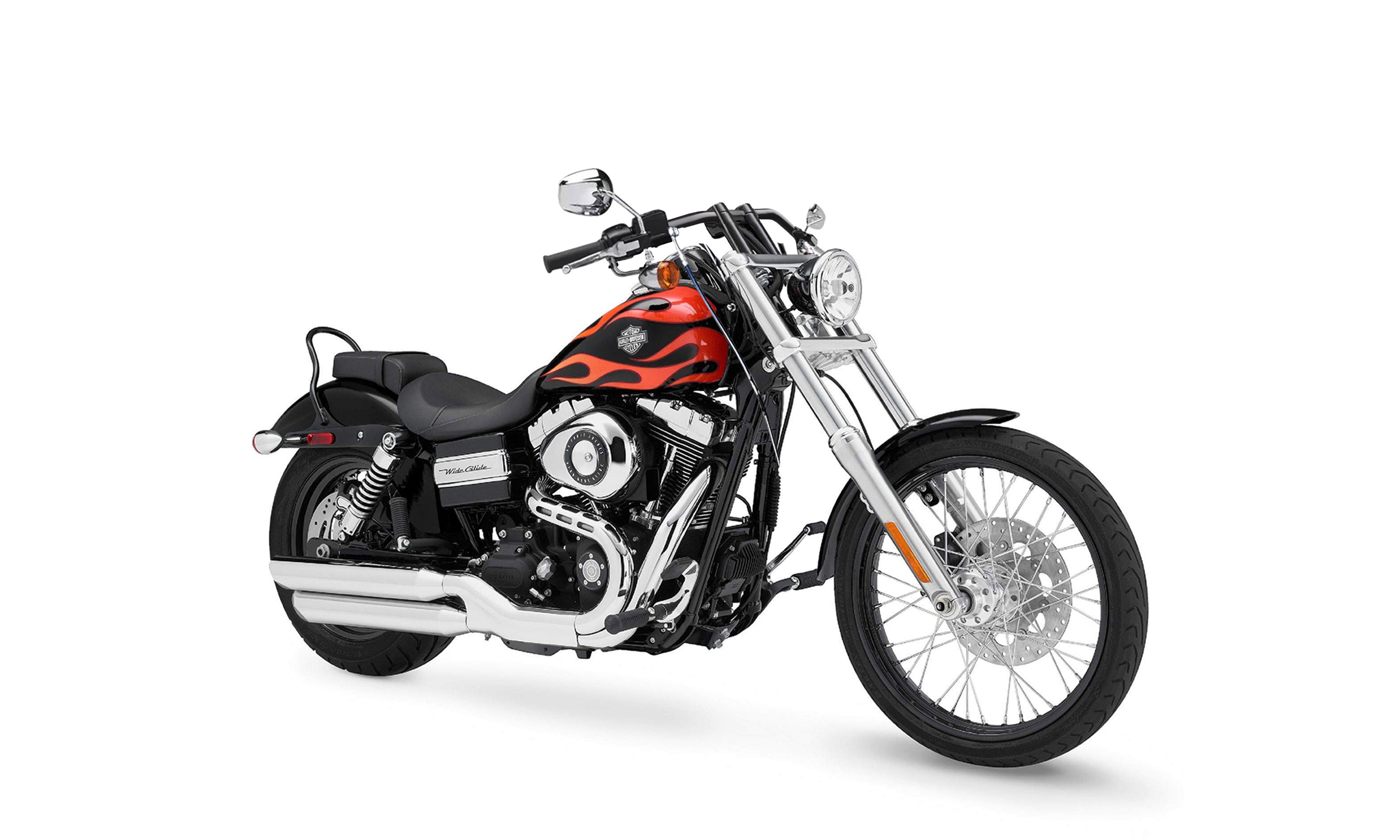 Viking Iron Born Drag Handlebar For Harley Dyna Wide Glide FXDWG Gloss Black Bag on Bike View @expand