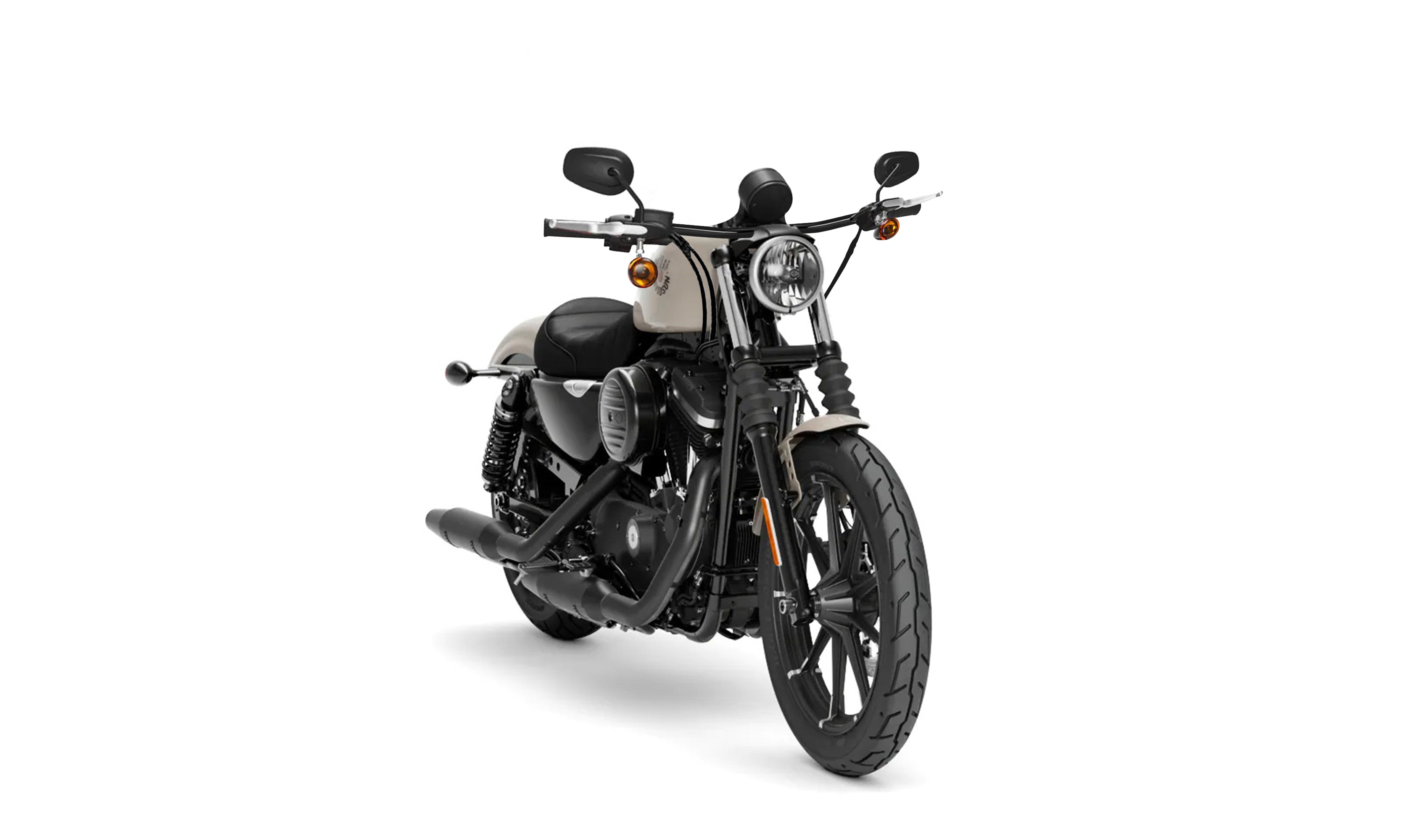 Viking Iron Born Drag Handlebar For Harley Sportster 883 Iron XL883N Gloss Black Bag on Bike View @expand