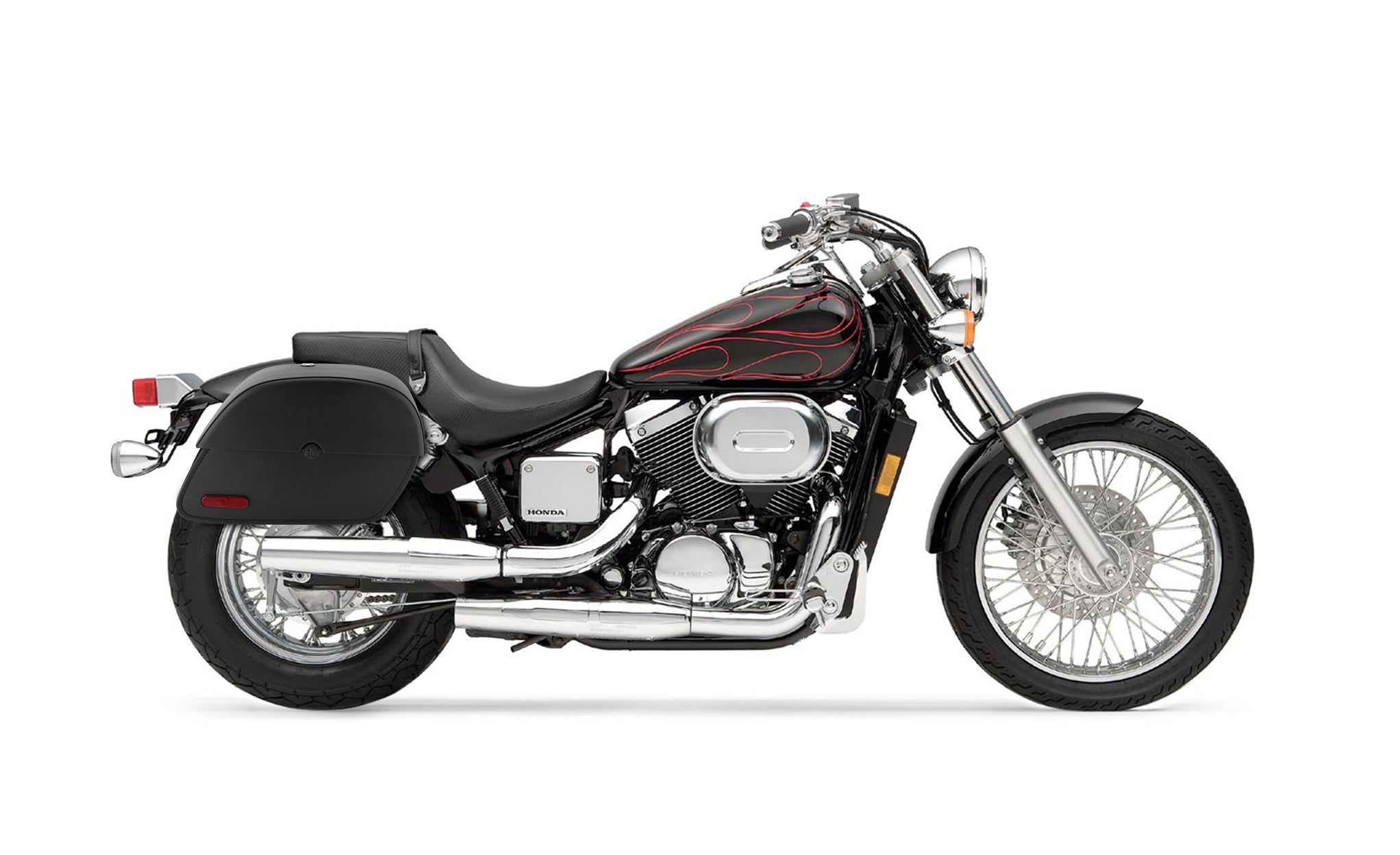 Viking Panzer Medium Honda Shadow 750 Spirit Dc Leather Motorcycle Saddlebags Engineering Excellence with Bag on Bike @expand