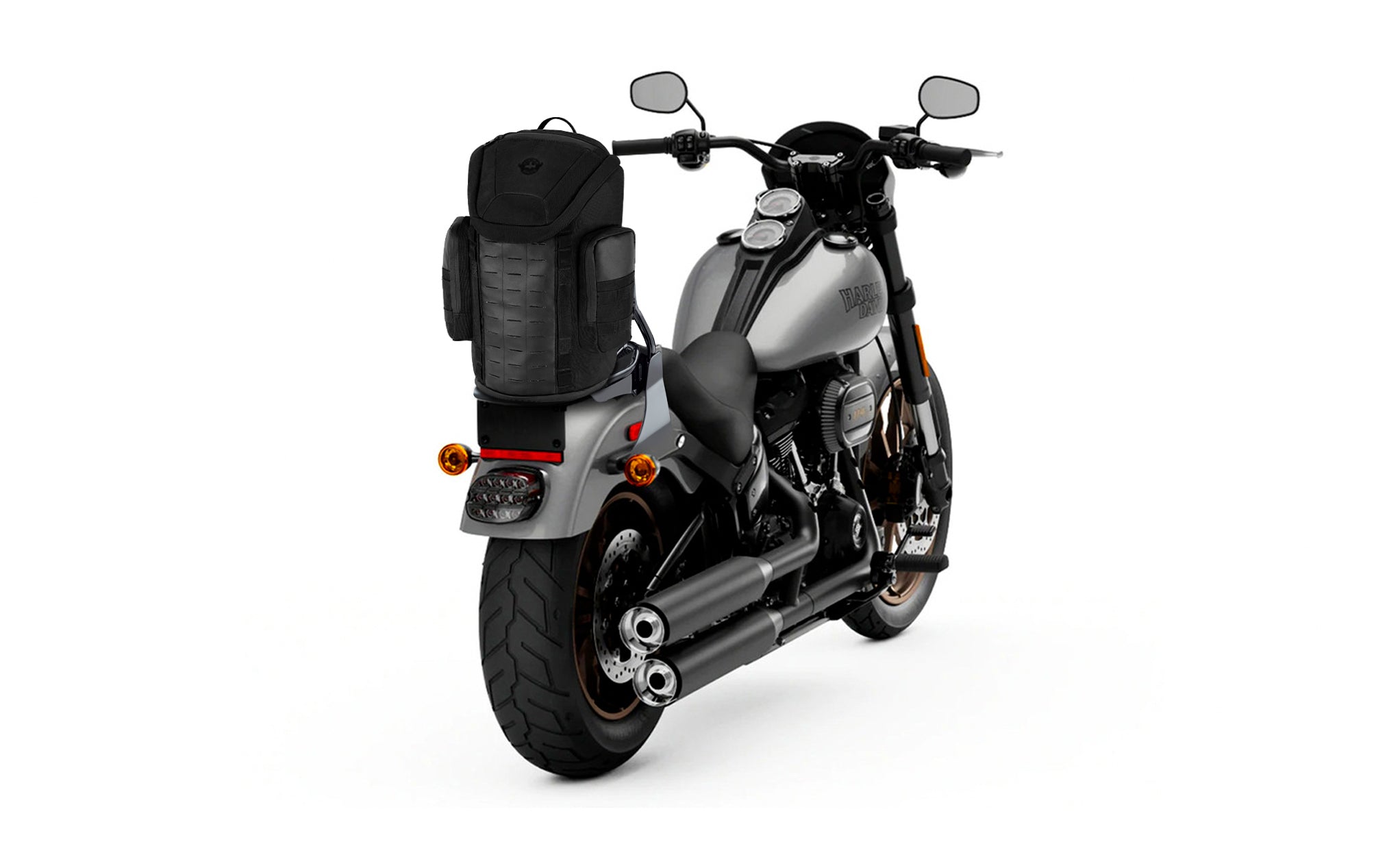 Viking Patriot Medium Motorcycle Sissy Bar Backpack Bag on Bike View @expand