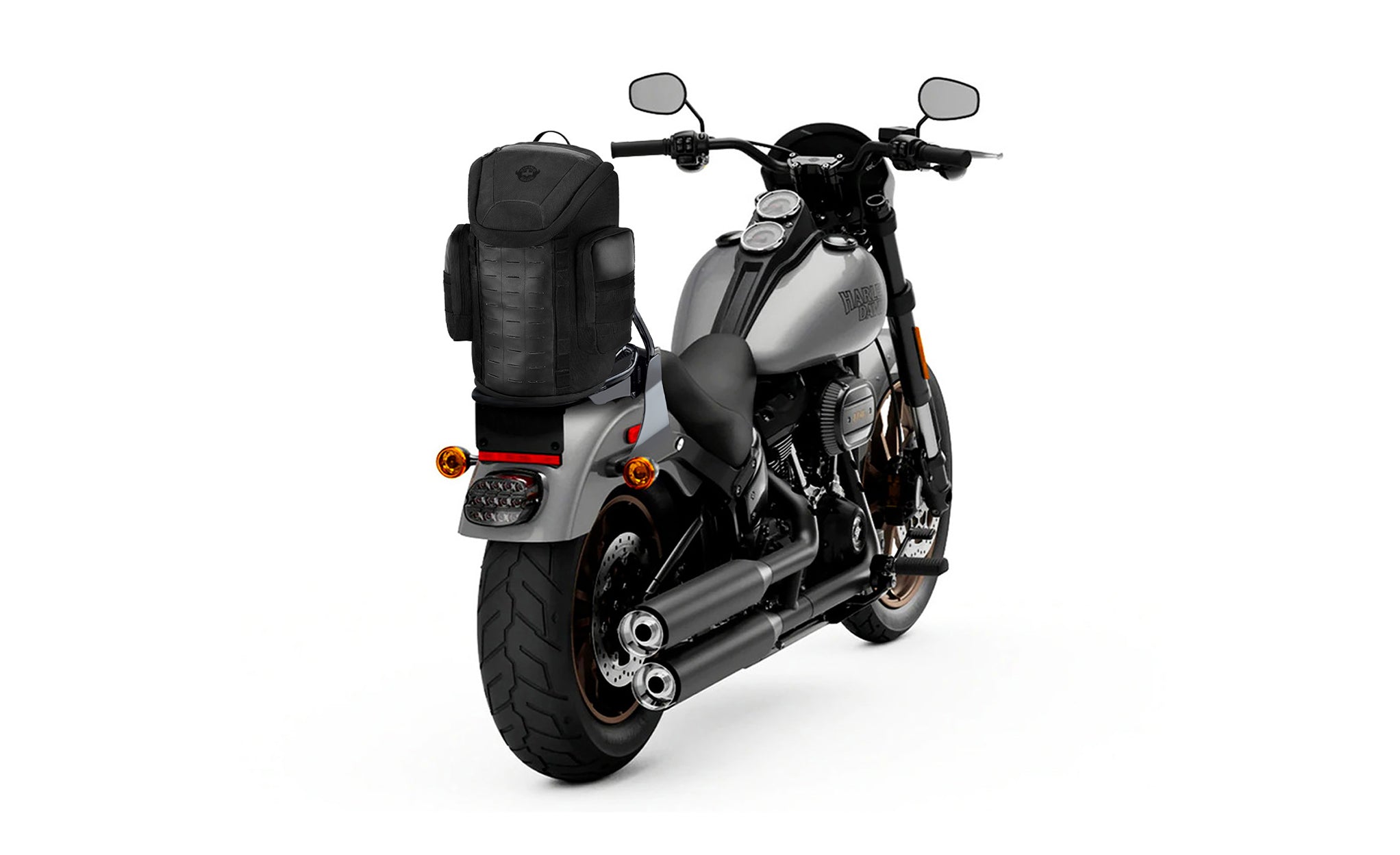 Viking Patriot Medium Kawasaki Motorcycle Sissy Bar Backpack Bag on Bike View @expand