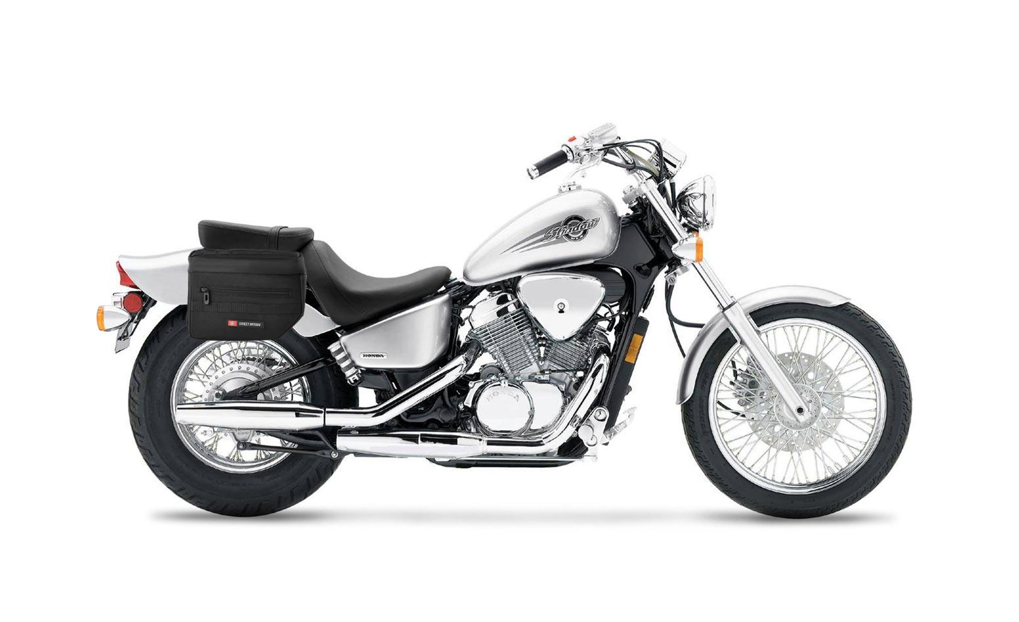 Viking Patriot Small Honda Shadow 600 Vlx Motorcycle Throw Over Saddlebags on Bike Photo @expand