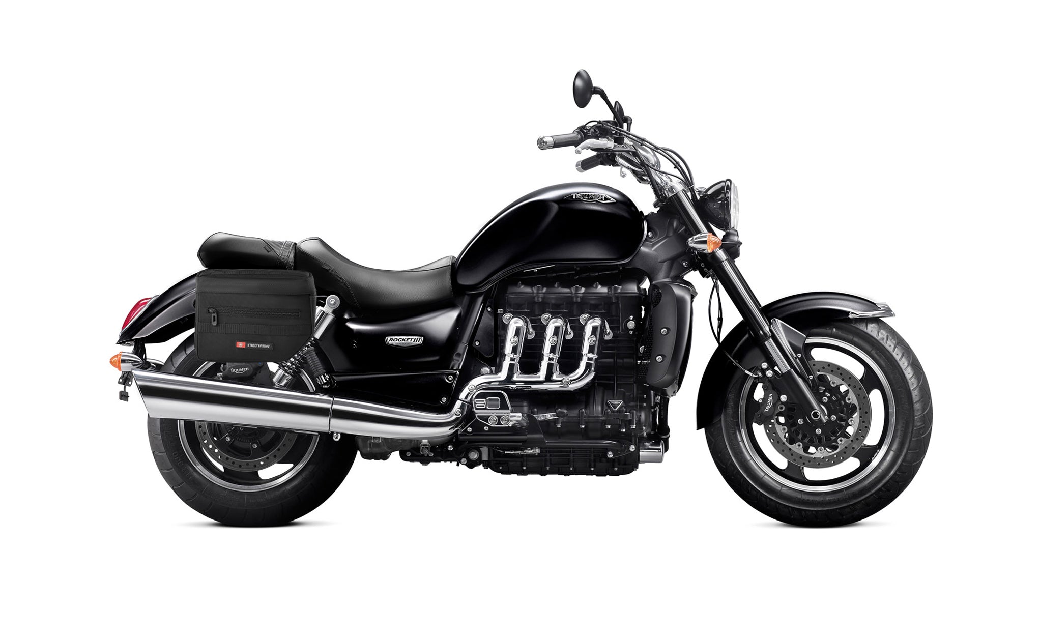 Viking Patriot Small Triumph Rocket Iii Classic Motorcycle Throw Over Saddlebags on Bike Photo @expand