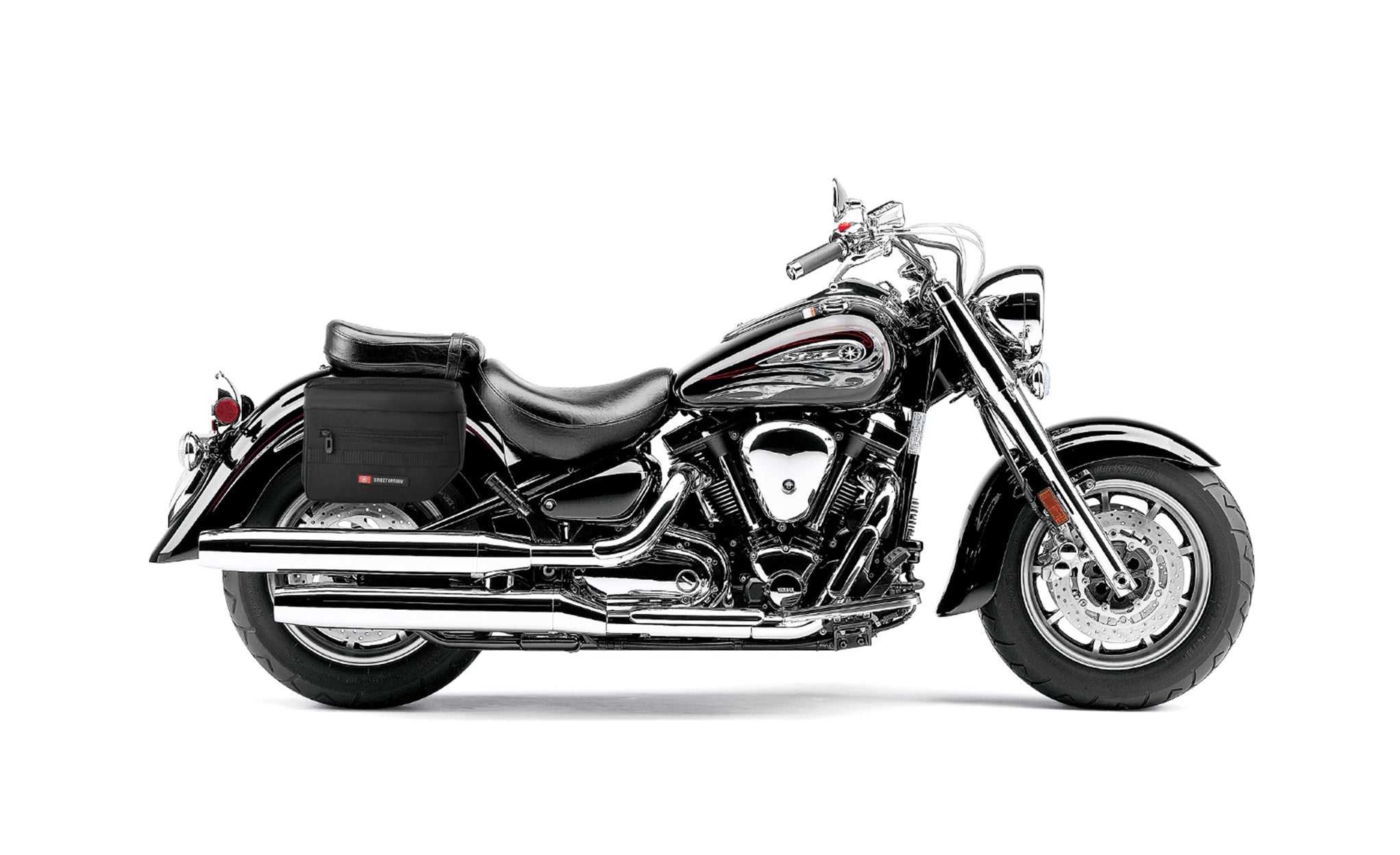 Viking Patriot Small Yamaha Road Star S Midnight Motorcycle Throw Over Saddlebags on Bike Photo @expand