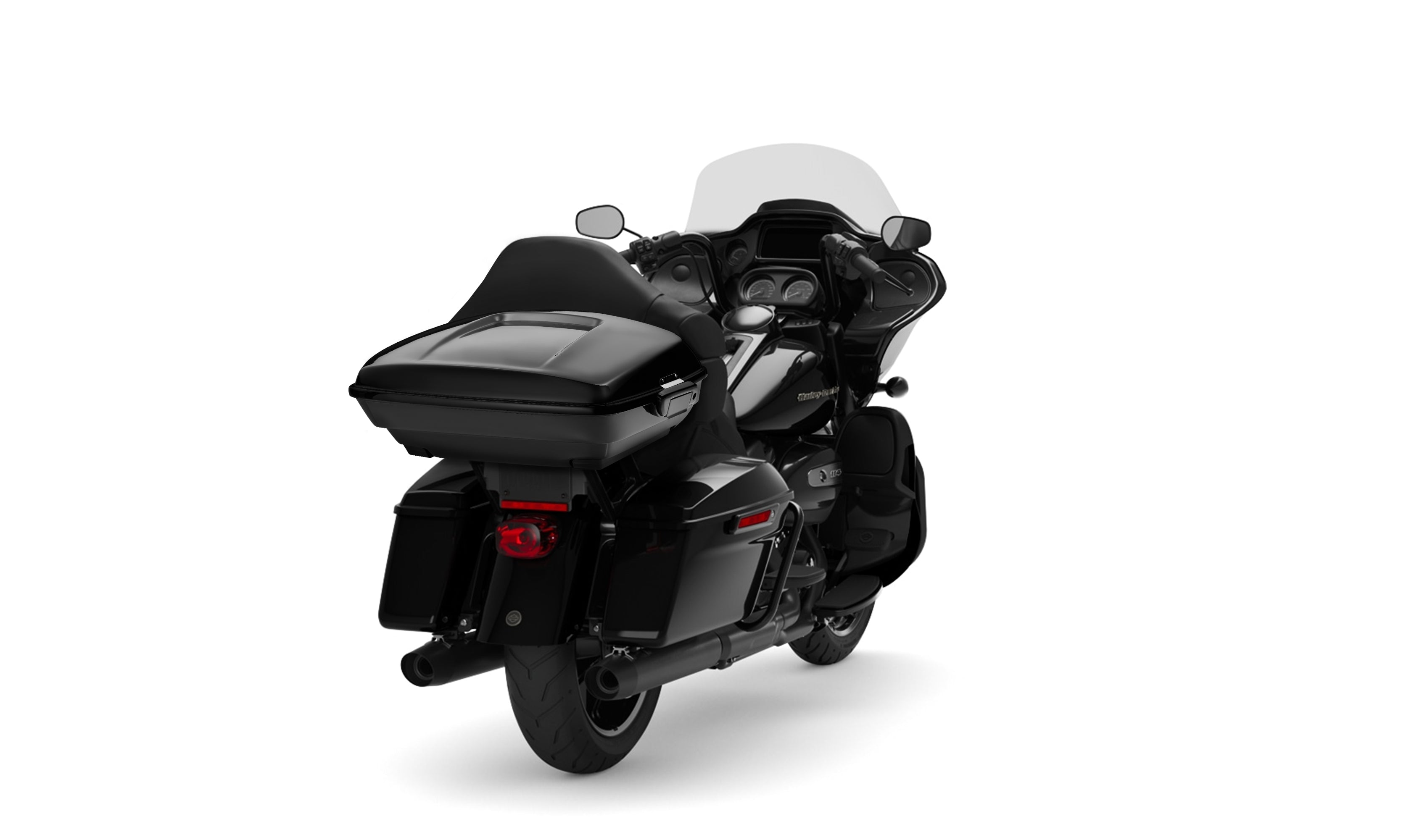 Viking Voyage Extra Large Chopped Tour Pack for Harley Street Glide Bag on Bike View @expand