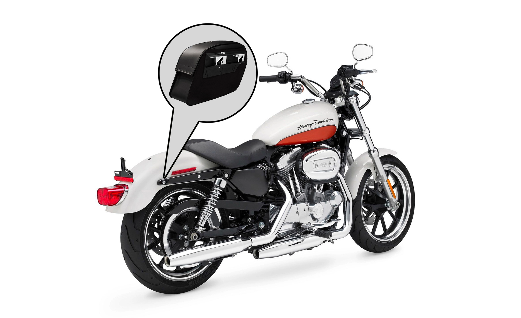 Viking Saddlebags Quick Disconnect System For Suzuki Boulevard Bag on Bike View @expand