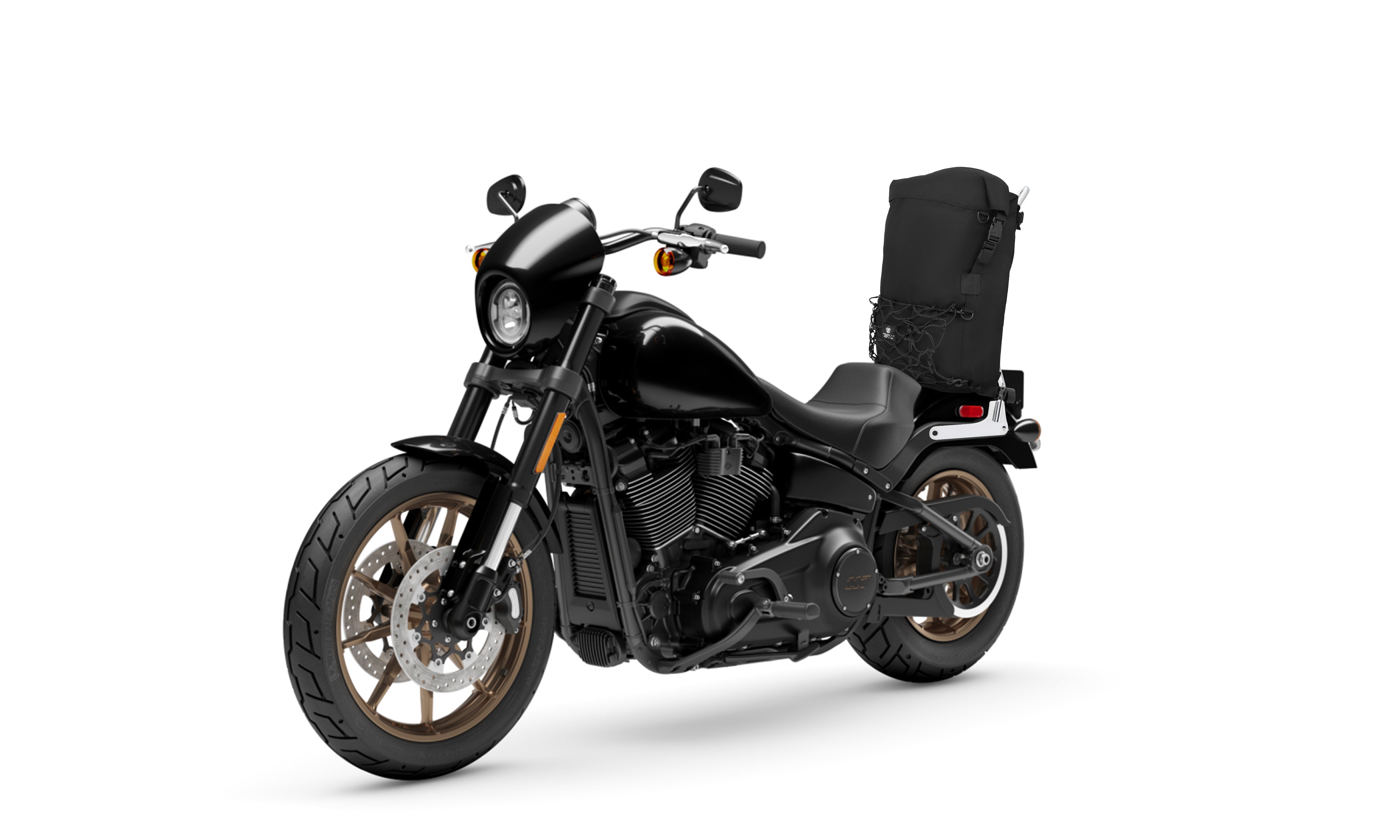 Viking Vanguard Large Motorcycle Sissy Bar Bag on Bike View @expand