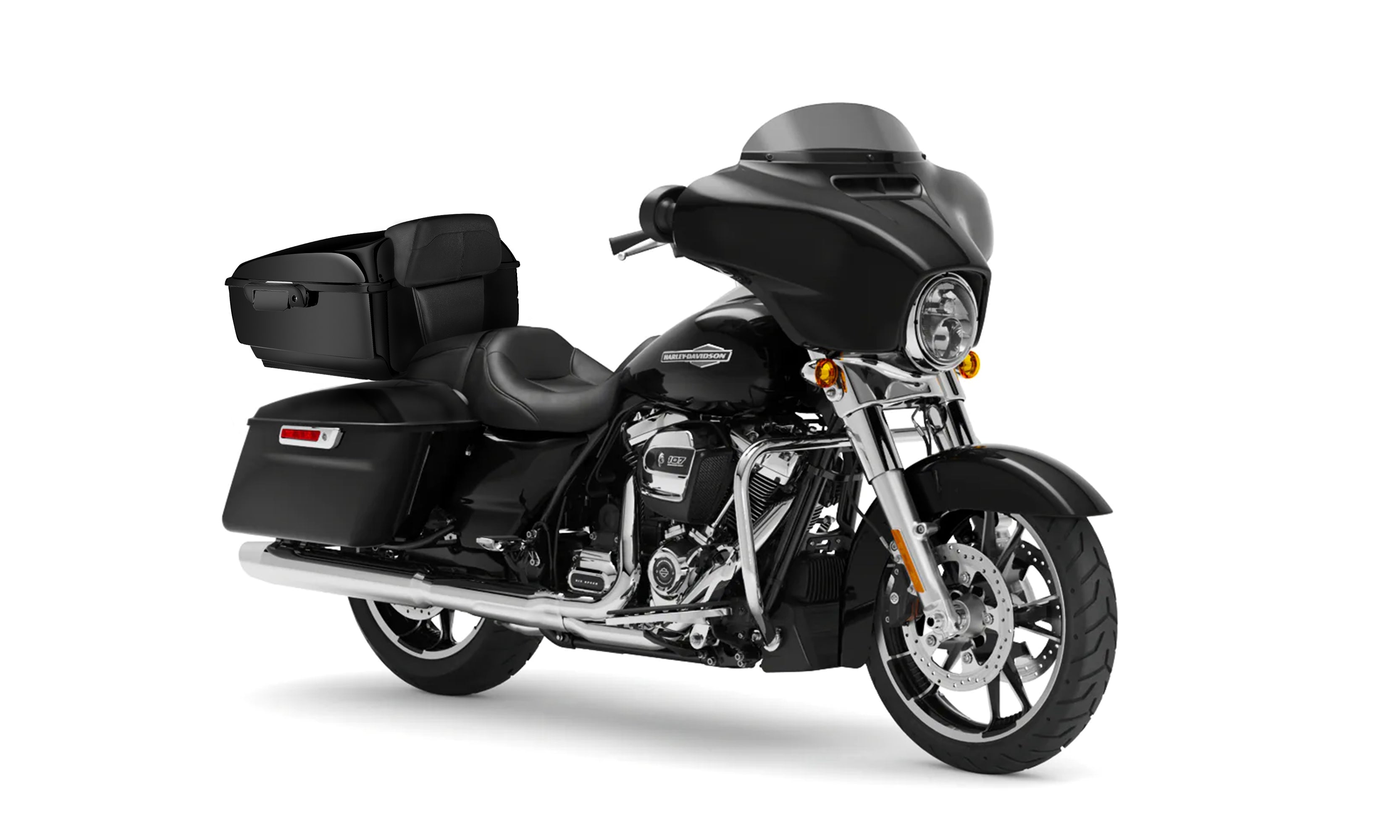 Viking Voyage Tour Pack Back Rest Pad For Harley Touring Street Glide Bag on Bike View @expand