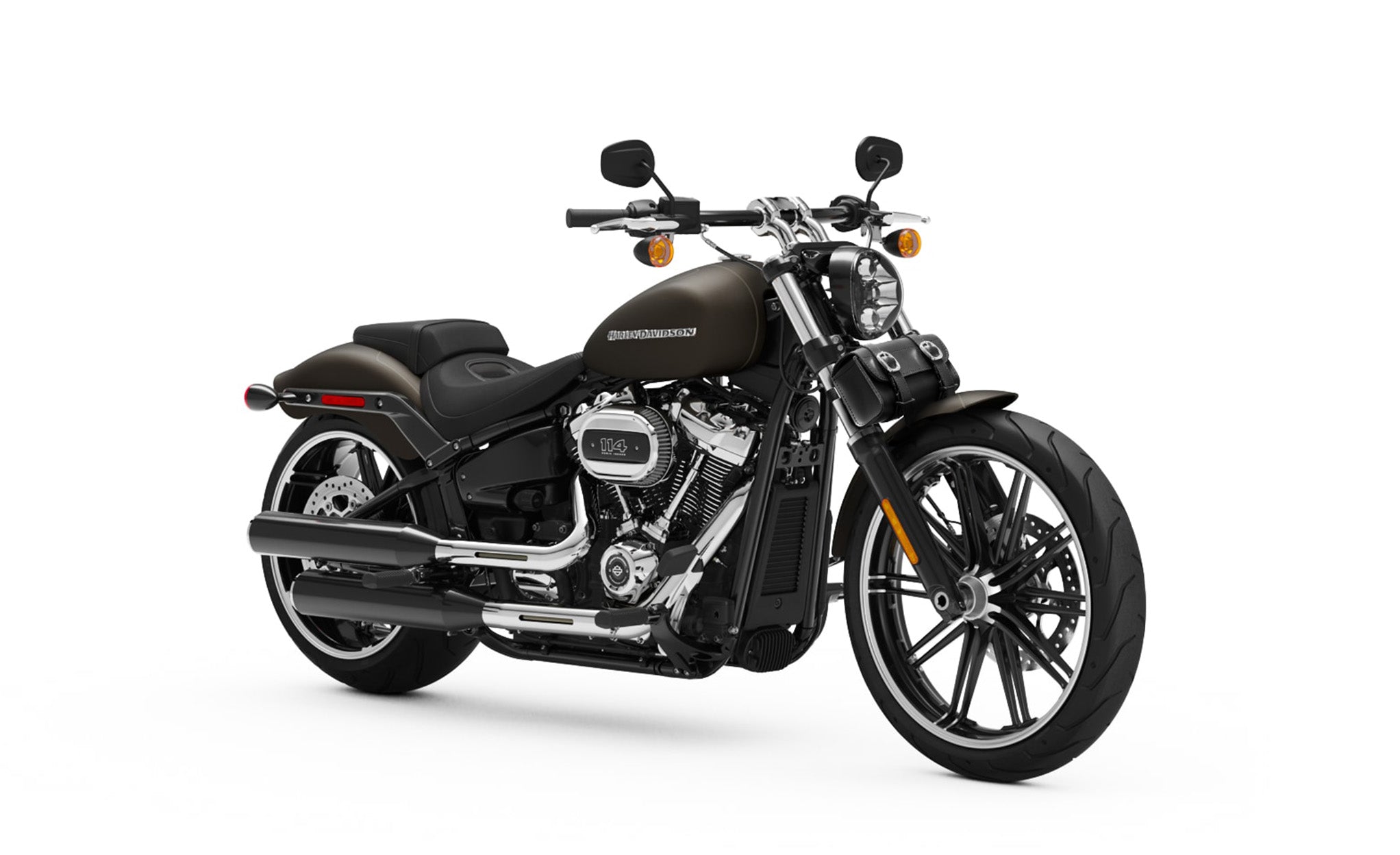 Viking Armor Plain Leather Motorcycle Fork Bag for Harley Davidson Bag on Bike View @expand
