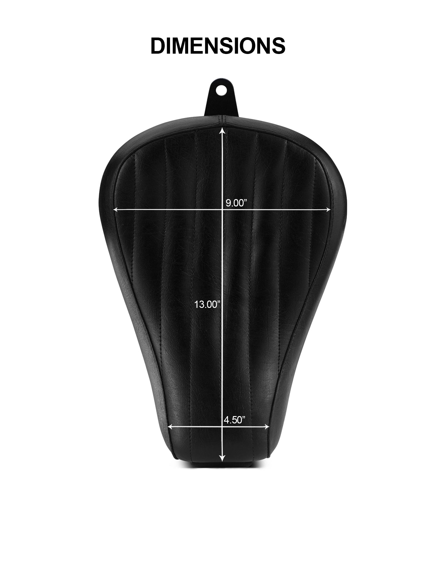 Iron Born Vertical Stitch Motorcycle Solo Seat for Harley Sportster 883 Iron XL883N Seat Dimensions