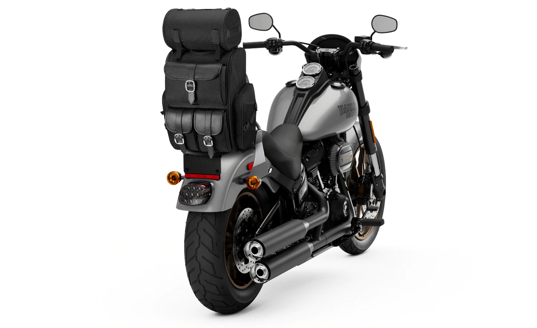 Viking Highway Extra Large Plain Kawasaki Motorcycle Tail Bag Bag on Bike View @expand