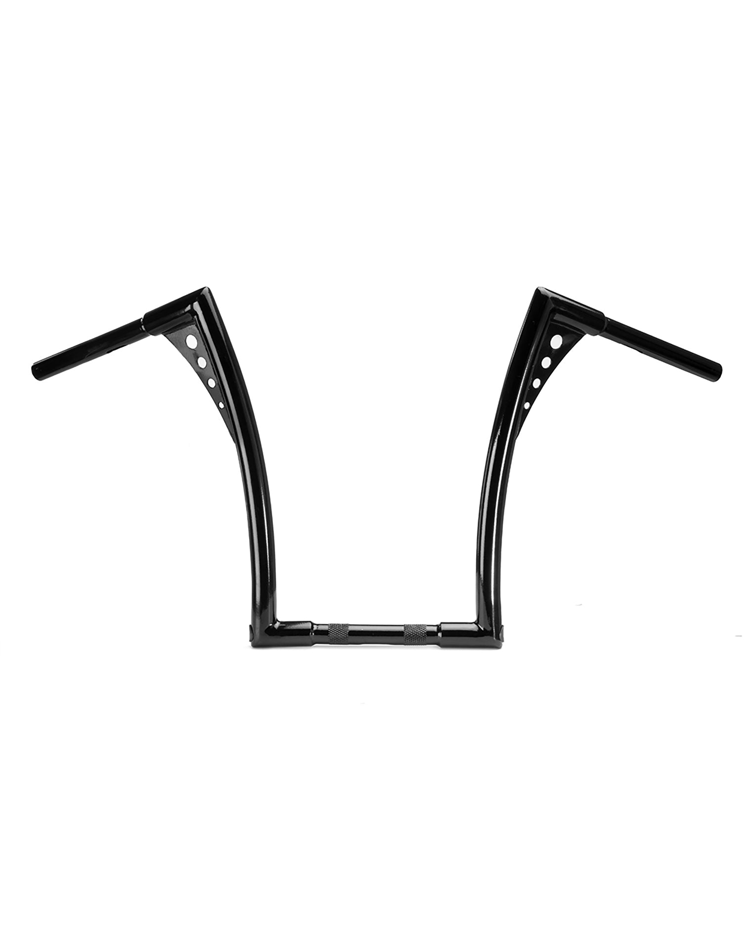 Viking Iron Born 12" Handlebar For Harley Dyna Super Glide FXD Gloss Black Front View