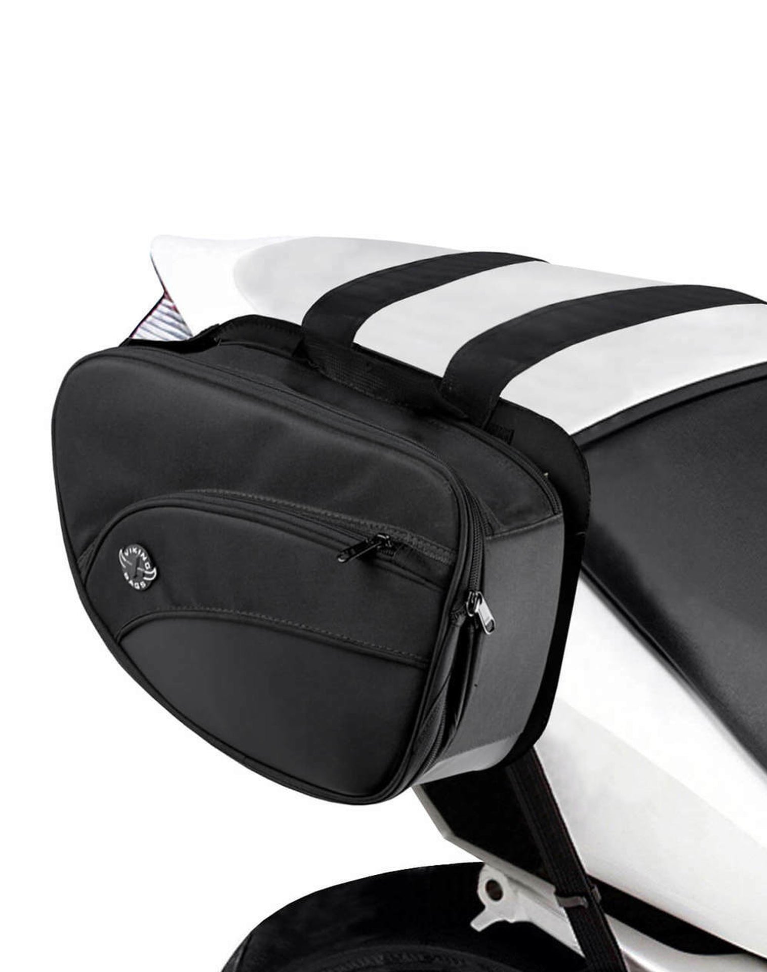 Viking Axe Mini Expandable Black Street Sportbike Saddlebags Weather Resistant Bags Comes in Pair
