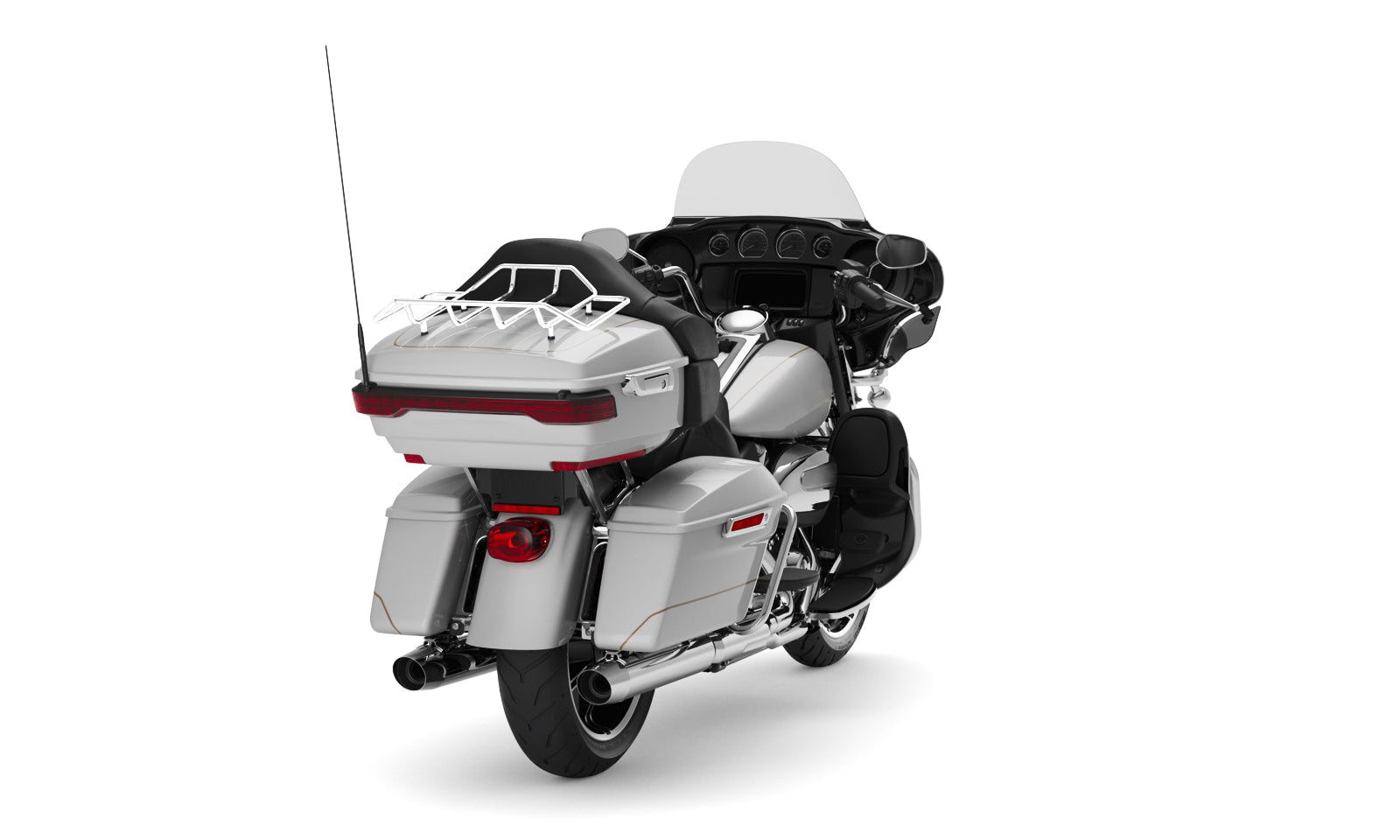 Viking Voyage Tour Pack Luggage Rack for Harley Street Glide Chrome Bag on Bike View @expand